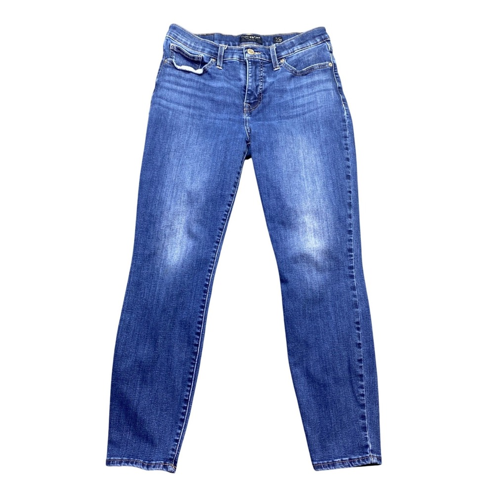 Lucky Brand Ava Mid Rise Skinny Ankle Jeans Blue Size 8/29 Womens Grunge Retro
